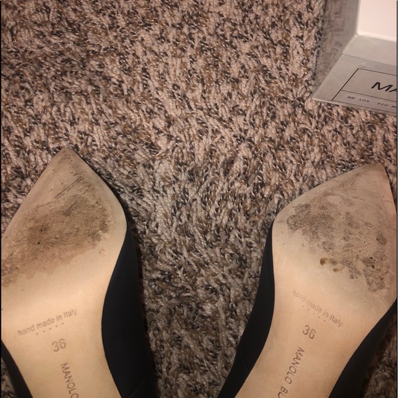 Navy Blue Manolo Blahnik Heels - Picture 4 of 7